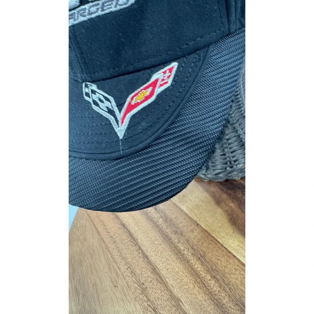 Ralph White Corvette Z06 Supercharged Hat Men Black Racing Carbon Fiber Brim